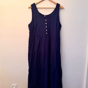 Amazon Blue Sleeveless Maxi Sundress